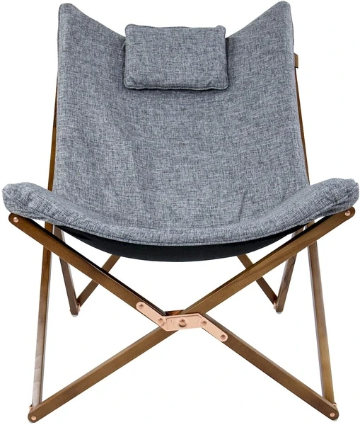 Bo-Camp Urban Outdoor Bloomsbury Vlinderstoel - Grijs - M 2 Bo-Camp Urban Outdoor Bloomsbury Vlinderstoel - Grijs - M - Afbeelding 2