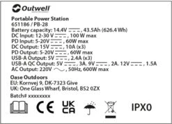 Outwell Akira 600 Power Station Draagbare Lithiumaccu -Campingserie Winkel 1069 1900 ce4a61b9 65c9 4b89 83ec e47ef4f1cad0 1280x960