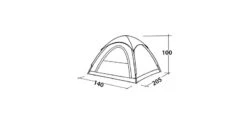 Easy Camp Comet 200 Koepeltent - 2 Personen -Campingserie Winkel 120338 comet 200 drawing perspective2