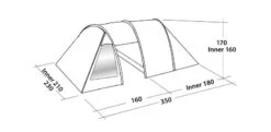 Easy Camp Galaxy 300 Rustic Green Tunneltent - 3 Personen -Campingserie Winkel 120390 galaxy 300 rustic green drawing perspective2