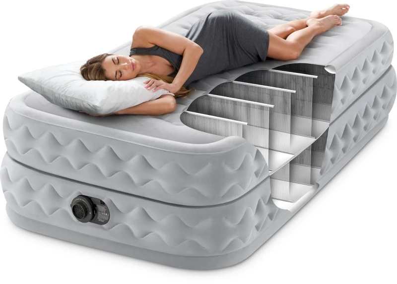 Intex Supreme Air Flow Luchtbed - Eenpersoons - Ingebouwde Elektrische Pomp 4 Intex Supreme Air Flow Luchtbed - Eenpersoons - Ingebouwde Elektrische Pomp - Afbeelding 4