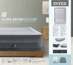 Intex Comfort Plush Extra Hoog Luchtbed - Queensize - Ingebouwde Elektrische Pomp -Campingserie Winkel 1690 1900 64418nd pkg 2023 300