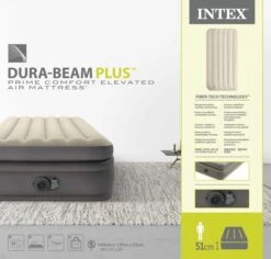 Intex Prime Comfort Luchtbed - Eenpersoons - Ingebouwde Elektrische Pomp -Campingserie Winkel 1811 1900 64162nd pkg 2023 300