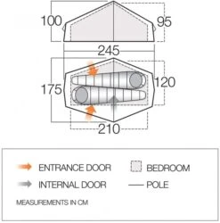 Vango F10 Helium UL 2 Ultralichte Trekking Tunneltent - 1/2 Persoons - Groen -Campingserie Winkel 1900 1783 f10 helium ul 2 1