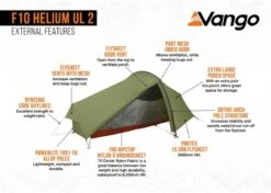 Vango F10 Helium UL 2 Ultralichte Trekking Tunneltent - 1/2 Persoons - Groen -Campingserie Winkel 1900 1783 f10 helium ul 2 6
