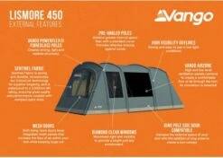 Vango Lismore 450 Tunneltent - 4 Persoons - Groen -Campingserie Winkel 1900 1783 lismore 450 package 3
