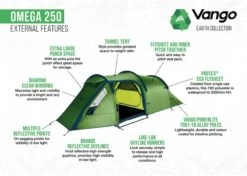 Vango Omega 250 Tunneltent - 2 Persoons - Groen -Campingserie Winkel 1900 1783 omega 250 7