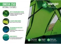 Vango Omega 250 Tunneltent - 2 Persoons - Groen -Campingserie Winkel 1900 1783 omega 250 8