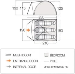 Vango Tay 300 Koepeltent - 3 Persoons - Groen -Campingserie Winkel 1900 1783 tay 300 2