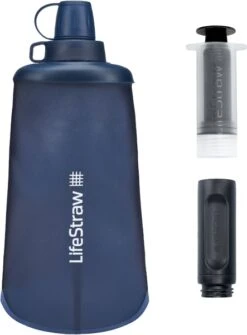 Lifestraw Peak Opvouwbare Waterfilter Fles - 650 Ml - Blauw -Campingserie Winkel 1900 1900 00104066 04