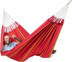 La Siesta Currambera 2 Persoons Hangmat - Cherry -Campingserie Winkel 800 923 cuh16 2 currambera cherry cotton double classic hammock image 02