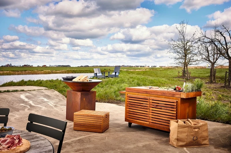 OFYR Insert PRO Teakhout Met Deur - Large 3 OFYR Insert PRO Teakhout Met Deur - Large - Afbeelding 3