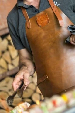 OFYR Leren Schort - Bruin -Campingserie Winkel 900 601 apron 001