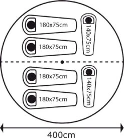 Bo-Camp Urban Outdoor Streeterville Bell Tent - 6 Persoons -Campingserie Winkel 900 825 4472500 08