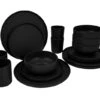 Bo-Camp Patom Melamine Serviesset - 16-delig - Zwart