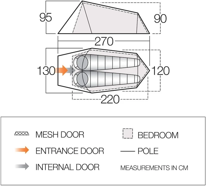 Vango Soul 200 Tunneltent - 2 Persoons 8 Vango Soul 200 Tunneltent - 2 Persoons - Afbeelding 8